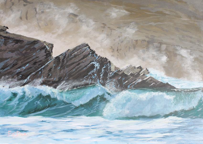 CLOGHER BEACH CO KERRY, / O DEA IRISH ART /IRISH SEASCAPE PAINTING FOR