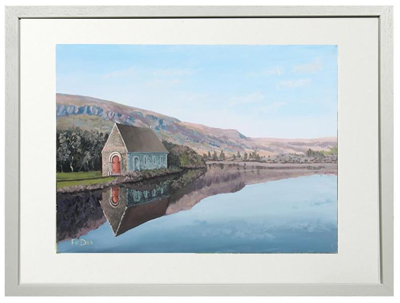 painting of Gougane Barra for sale , limited print of Gougane Barra for sale, Framed print of Gougane Barra , irish art, irish art prints , landscape painting of Gougane barra, oil painting of Gougane barra for sale , ideal irish gift 