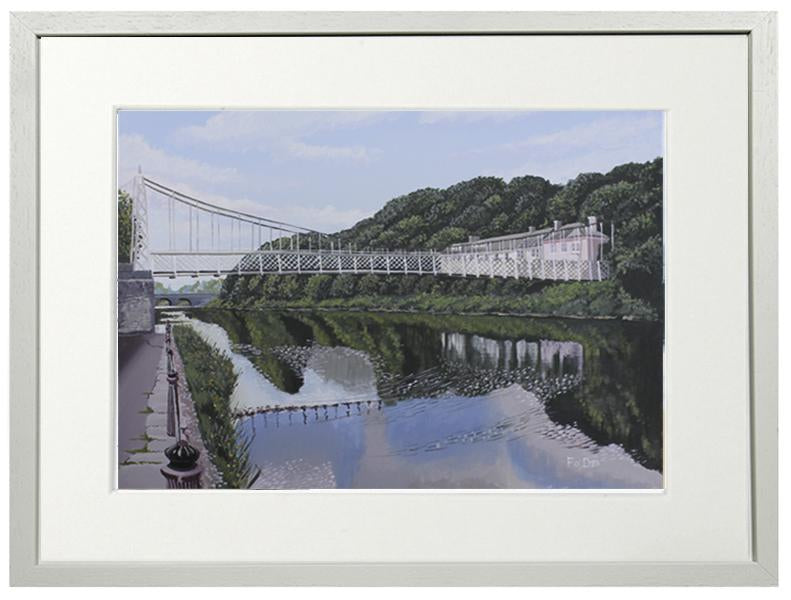 painting of the shakey Bridge for sale , limited art print of Fitzgeralds park for sale , Framed art print of Fitzgeralds park for sale , Irish art print of the Shakey bridge cork for sale , original painting of the Shakey bridge for sale