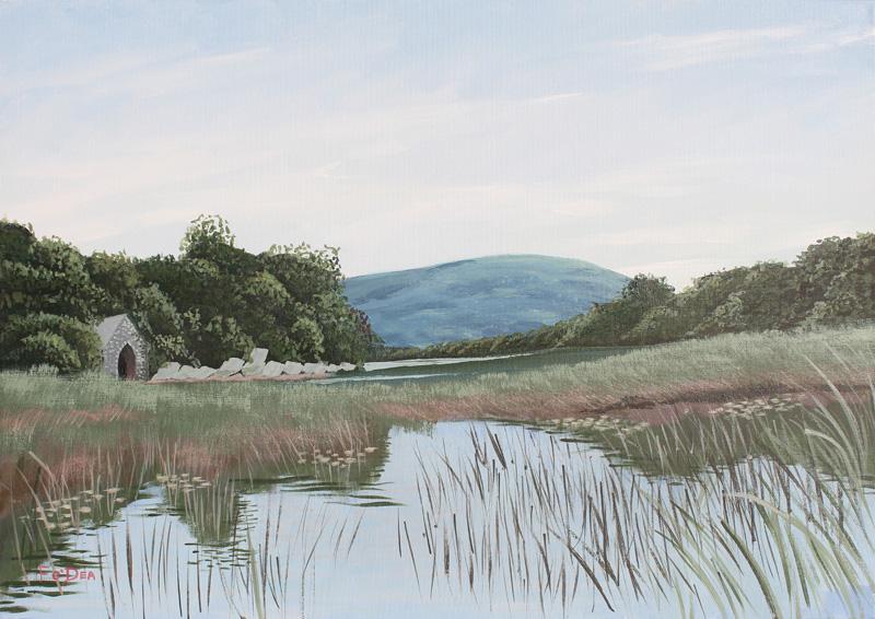 Irish Landscape painting of the Killarney national park  by irish Artist Fergal O' Dea. Irish art prints for sale , Irish art for sale , Framed prints Ireland, Irish landscape painting for sale 