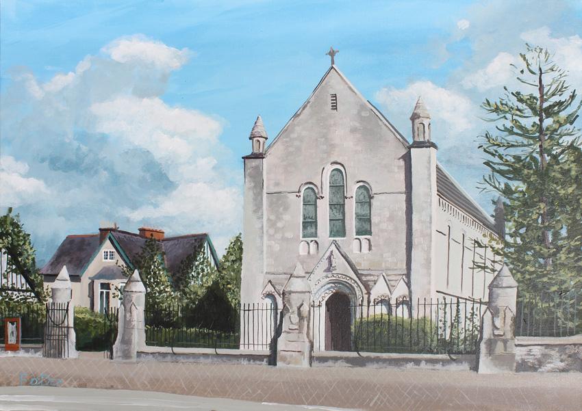 Painting of Honan Chapel by Irish Artist Fergal O' Dea