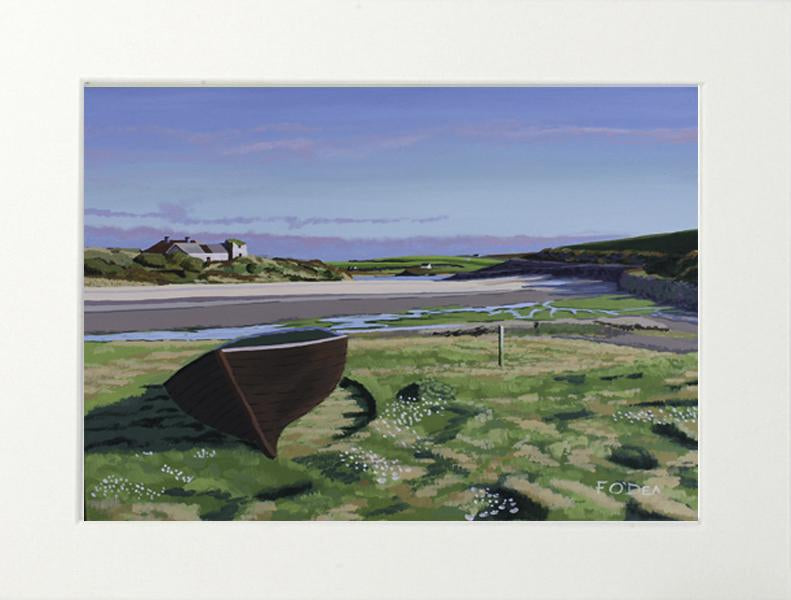fishing boat ruin painting, Inchydoney finishing boat ruin, West cork painting for sale , wild Atlantic way painting for sale, west cork beach painting, west cork seascape painting for sale , sea painting for sale , Irish art prints , Framed art print of West Cork. Inchydoney landscape painting for sale, inchydoney seascape painting, West cork landscape painting
