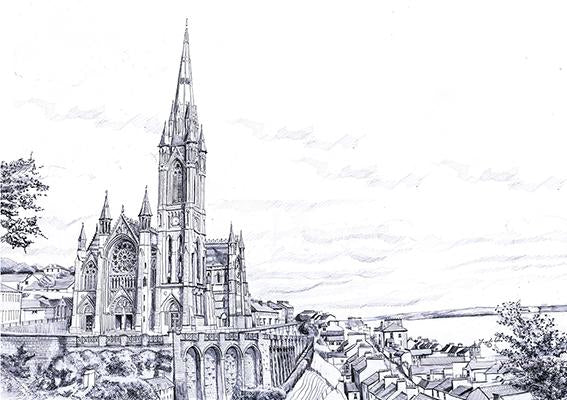 drawing of St Colmans cathedral for sale 