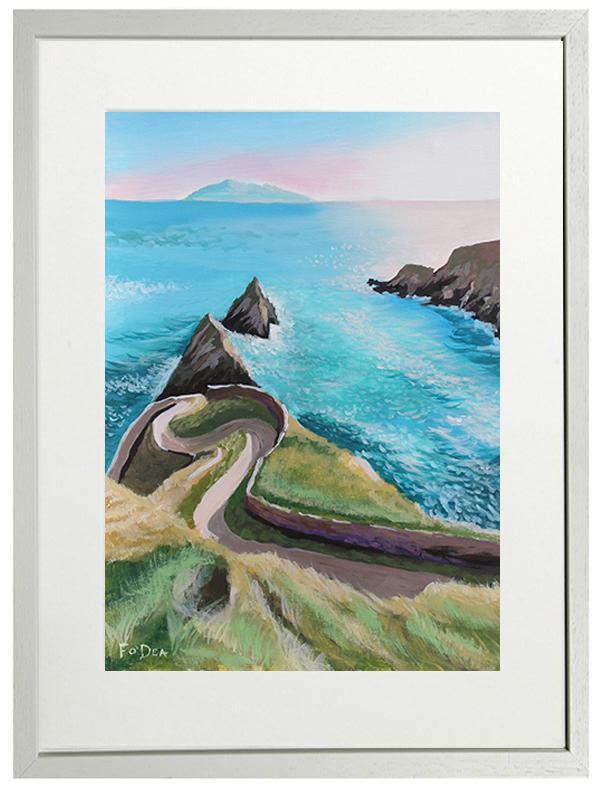 painting of Dunquin pier for sale , painting of Dingle pier for sale , Dingle seascape painting for sale , Dingle landscape painting for sale, Seascape painting of Dunquin pier 