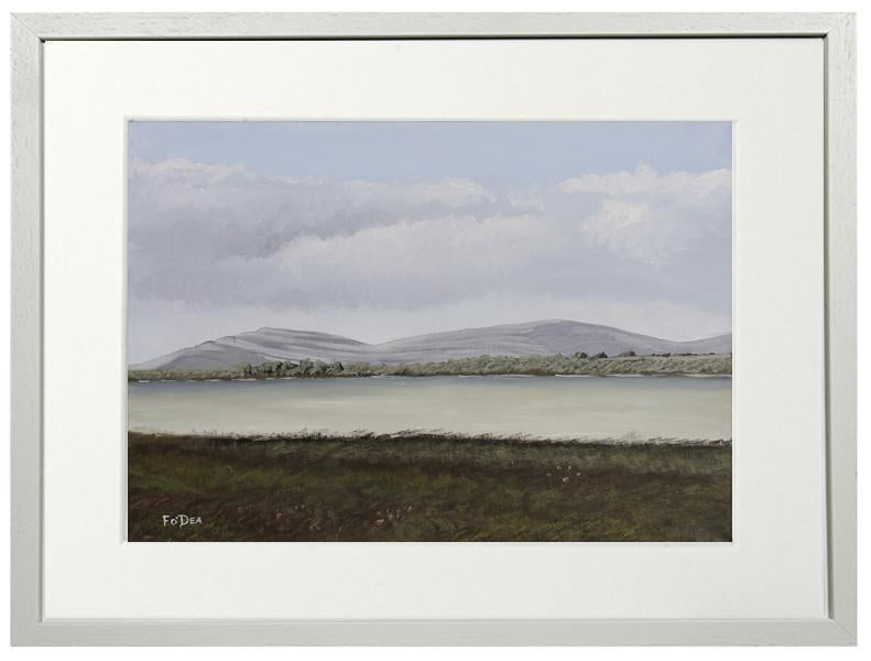 landscape Painting of Mullaghmore Burren co Clare for sale, by irish artist Fergal O' Dea . Framed art print of the Burren co clare