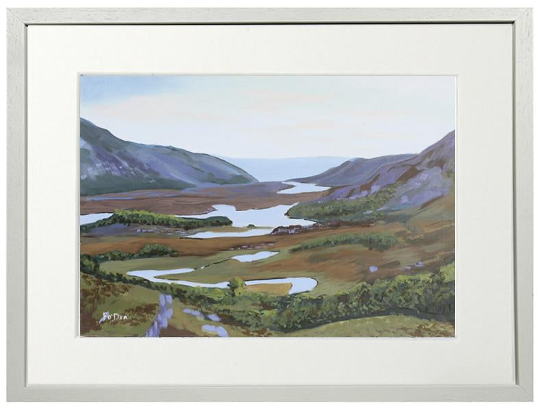 painting of ladies view killarney co Kerry for sale , framed art print of Killarney co kerry for sale , irish art print of kerry , framed art print of kerry for sale by Fergal O' Dea