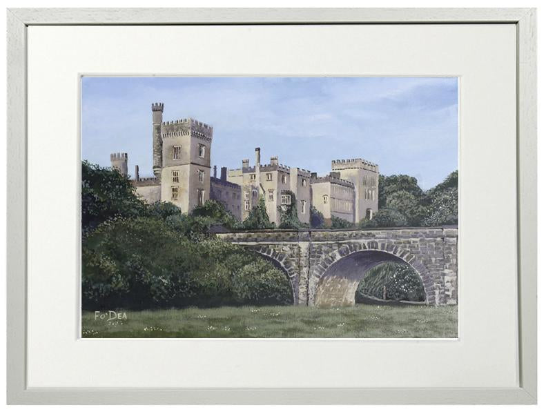 painting of Lismore castle Co Waterford for sale by irish artist Fergal O' Dea, Framed art print of Lismore castle for sale , limited art print of Lismore castle , Irelands ancient east art for sale, irish art print of lismore castle , waterford art for sale, limited art print for sale , Famous Irish art for sale,