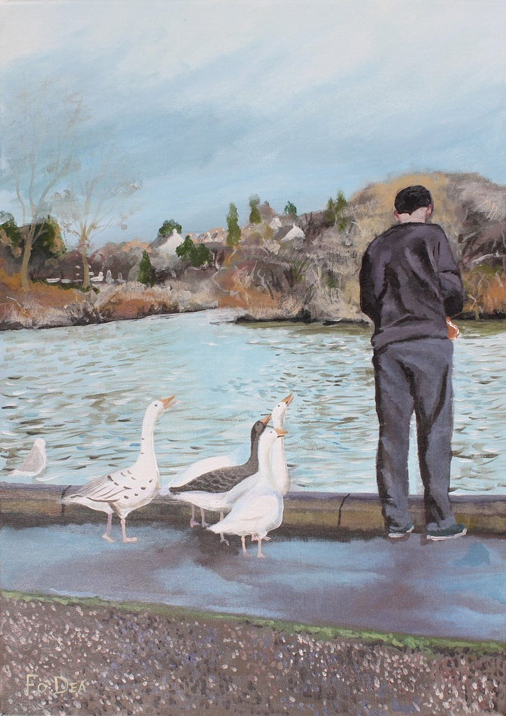 painting of the lough cork for sale , limited print of the lough Cork , Framed print of the Lough cork sale , online sales, original painting of the lough cork for sale , wildlife painting of the lough cork . cork city painting for sale 