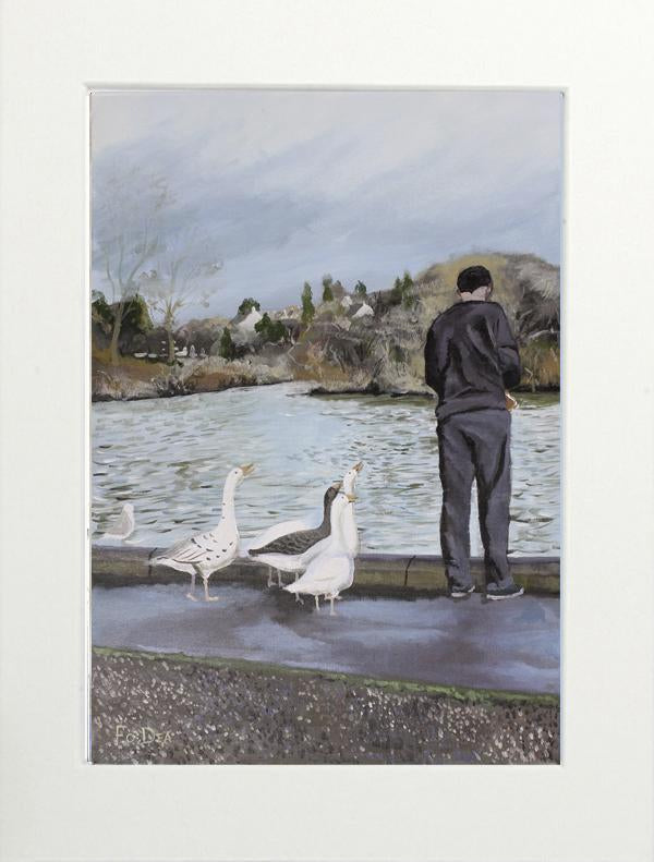 painting of the lough cork for sale , limited print of the lough Cork , Framed print of the Lough cork sale , online sales