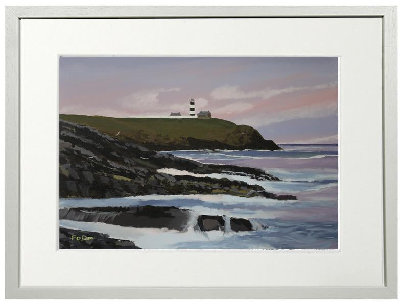 painting of the old head of kinsale for sale , framed art print of kinsale for sale , limited art print of kinsale , painting of old head of kinsale ,irish art print of old head lighthouse, wild Atlantic way painting for sale