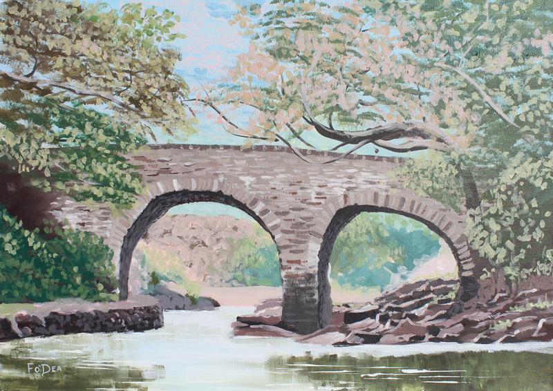 painting of the Weir bridge Killarney for sale,  Framed art print of the weir bridge killarney for sale, original painting of the weir bridge Killarney for sale, original Irish art for sale  