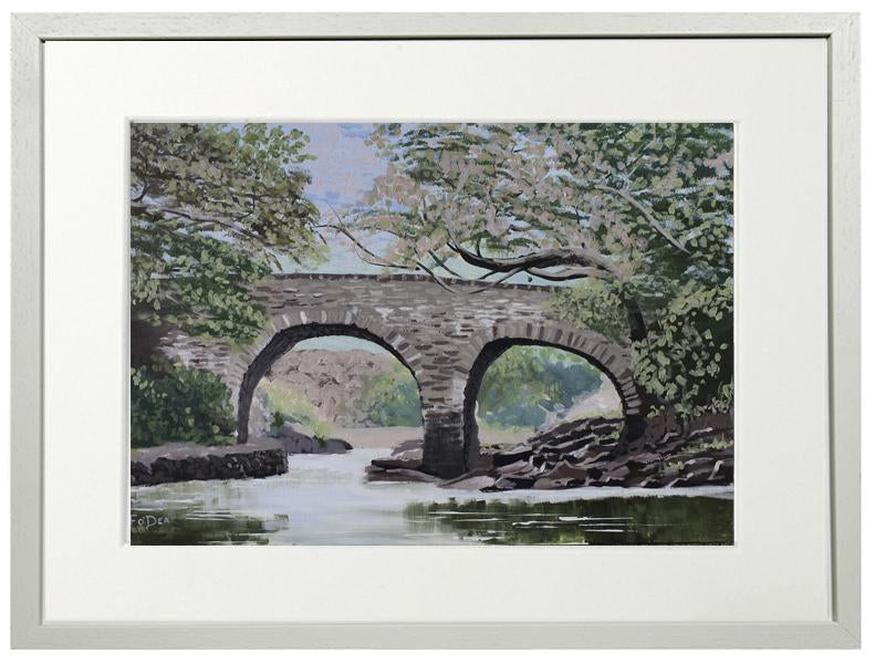 painting of the Weir bridge Killarney for sale, Framed art print of the weir bridge killarney for sale, original painting of the weir bridge Killarney for sale, original Irish art for sale
