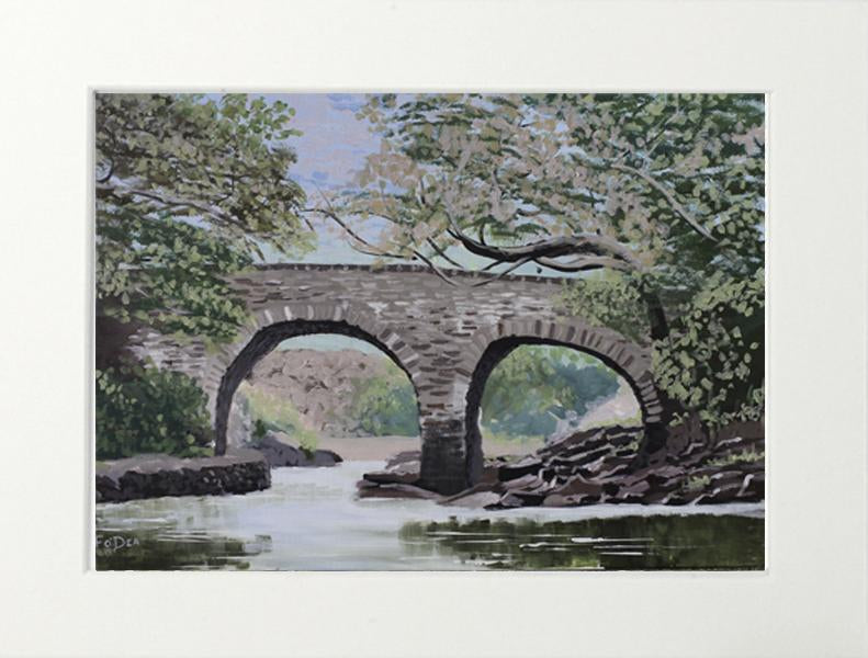 painting of the Weir bridge Killarney for sale, Framed art print of the weir bridge killarney for sale, original painting of the weir bridge Killarney for sale, original Irish art for sale